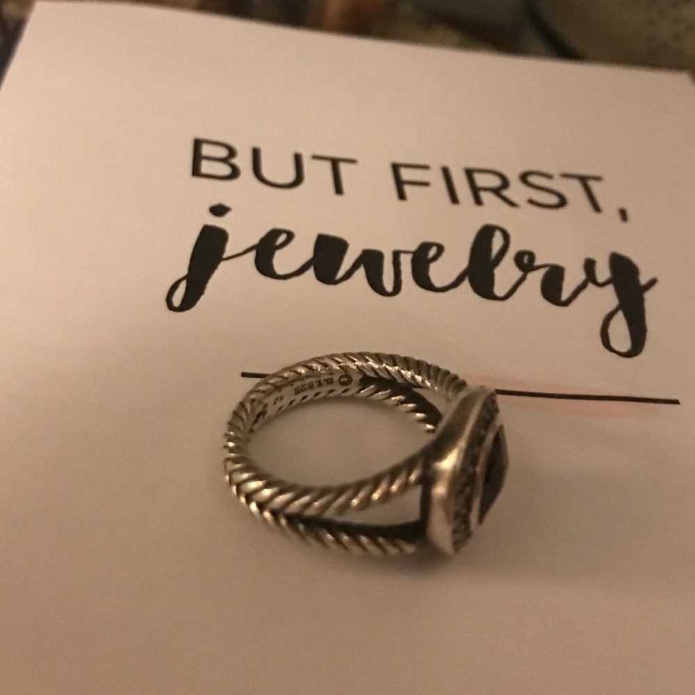 David Yurman petite albion Garnet ring w diamonds - Picture 8 of 8